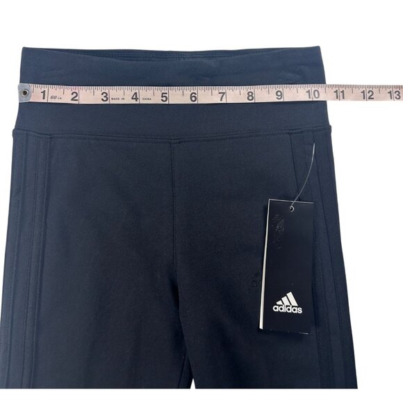 Adidas Vented Leggins Flare Legs Pants Girls Size XS (6/6X) Black NEW - Picture 11 of 13
